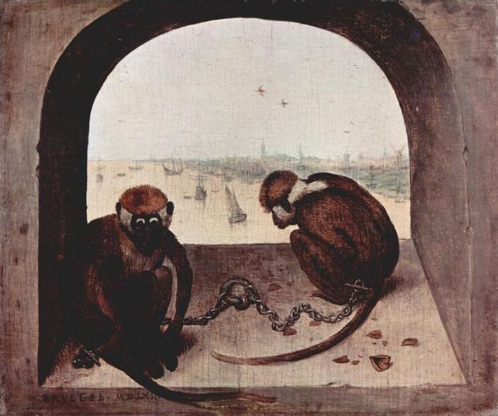 Pieter Bruegel the Elder Zwei Affen France oil painting art